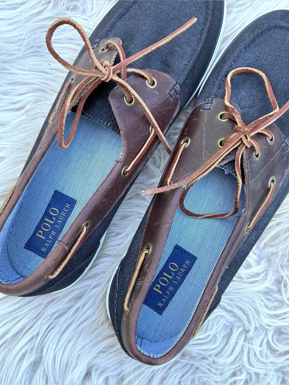 Polo Ralph Lauren NWOT Rylander Canvas And Leather Boat Shoes Men’s Sz 13
